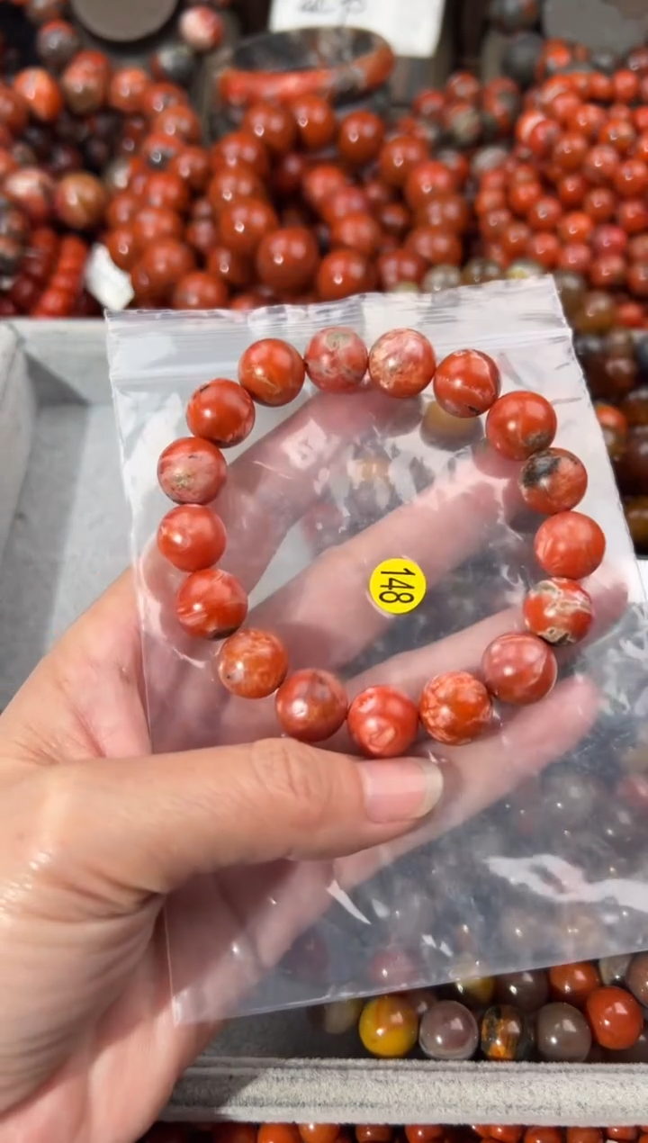 南红玛瑙手串未镶嵌12+