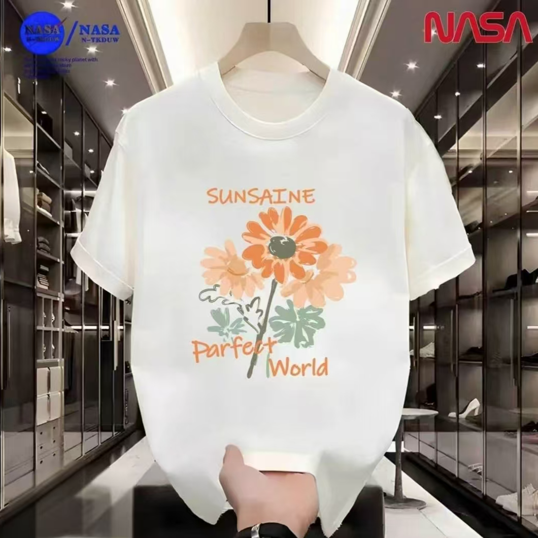 NASA联名夏季圆领短袖T恤时尚男女同款A-081