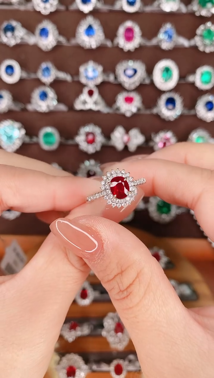 【闪购商品】红宝石18K金戒指18K金镶嵌1.05克拉