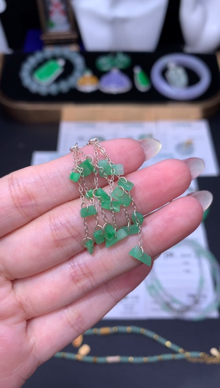 银S925镶嵌定制翡翠48小时鉴赏期 退货不扣服务费