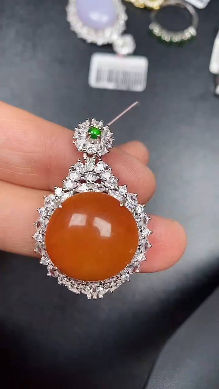 银S925镶嵌戒指翡翠2210