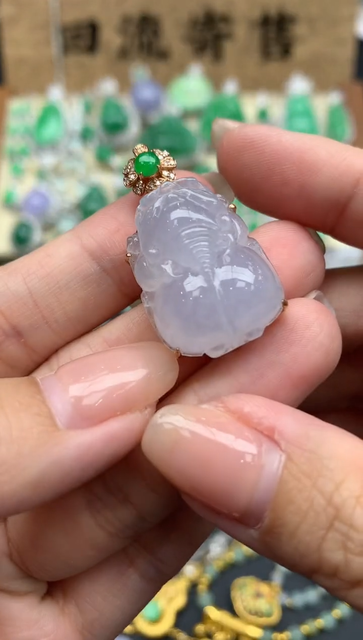 【闪购商品】翡翠颈饰18K金镶嵌491-中国好珍宝