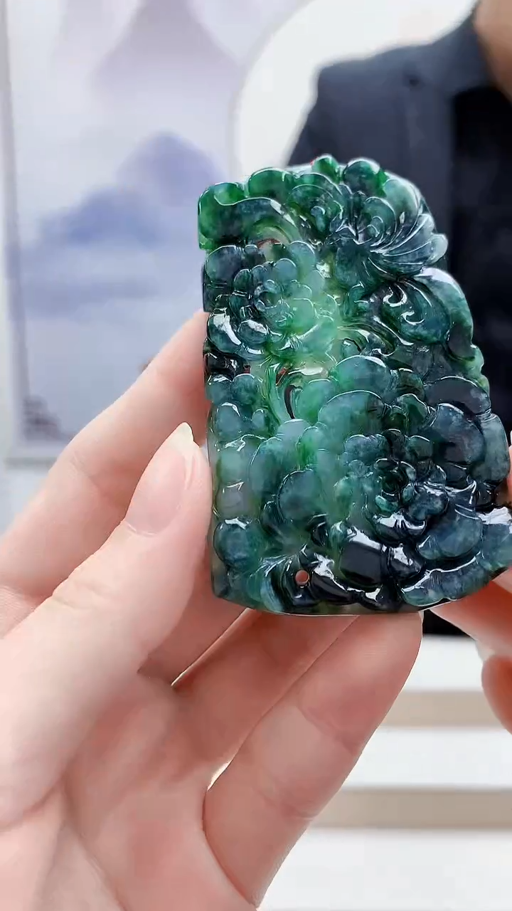 未镶嵌定制翡翠4957ry-毛货挂件32