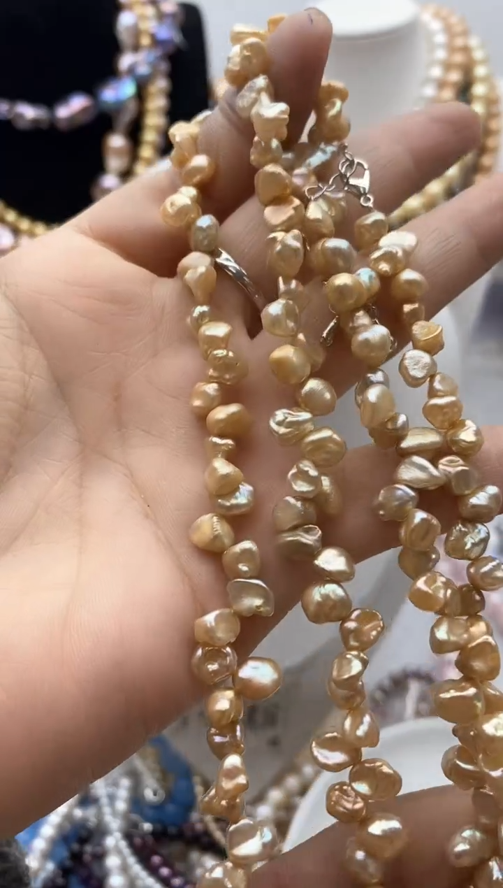 【闪购商品】淡水珍珠颈饰钛钢145