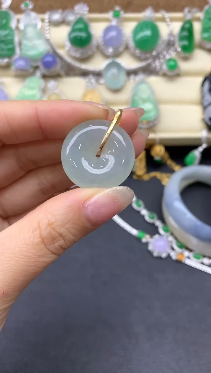 【闪购商品】翡翠颈饰18K金镶嵌380-中国好珍宝