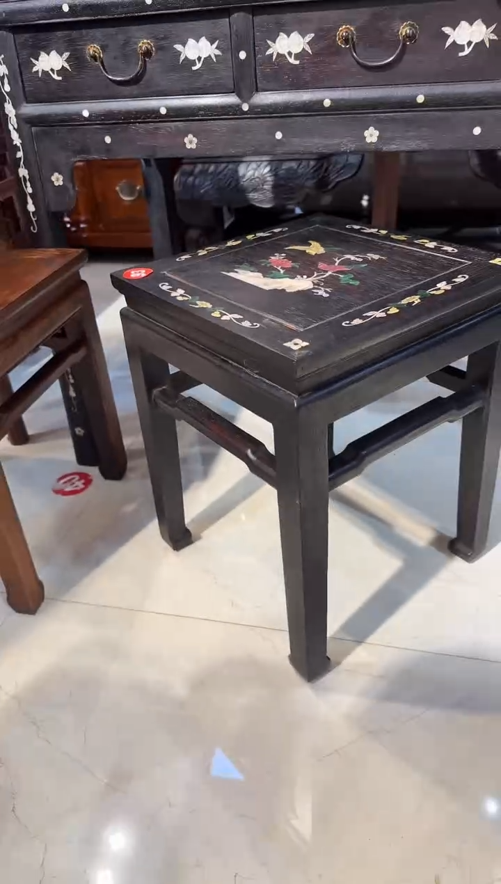 【闪购商品】木木艺邵氏紫檀山鸟方凳598.8888