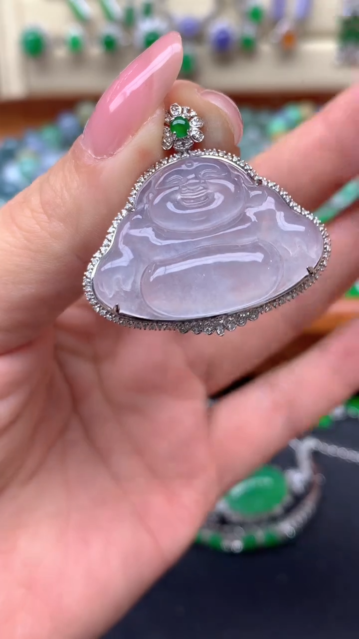 【闪购商品】翡翠颈饰18K金镶嵌300-天然翡翠