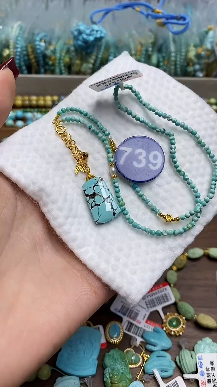 【闪购商品】绿松石项链未镶嵌739