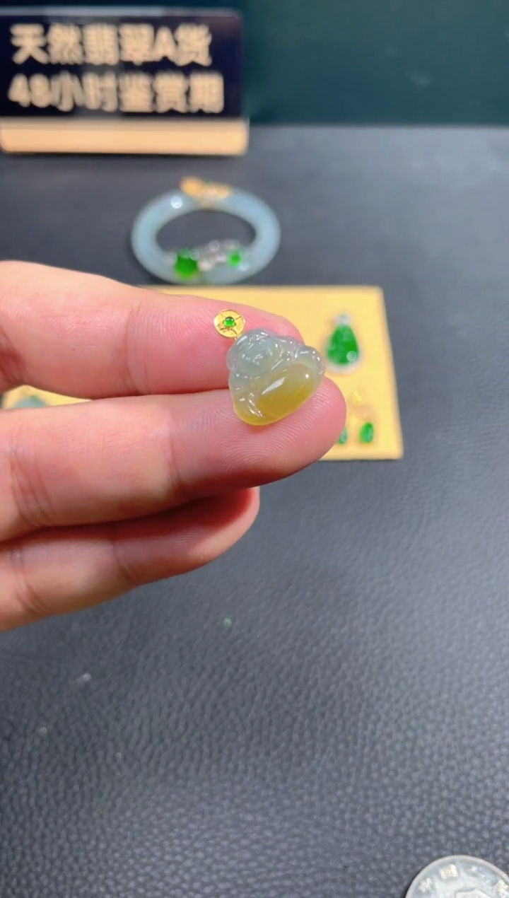 【闪购商品】翡翠颈饰18K金镶嵌翡翠