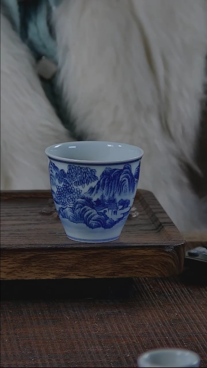 【闪购商品】折葵非器手工手绘山水握手杯