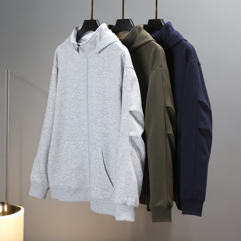 运动纯色连帽春秋常规秋季卫衣时尚秋冬长袖开衫舒适休闲百搭外套