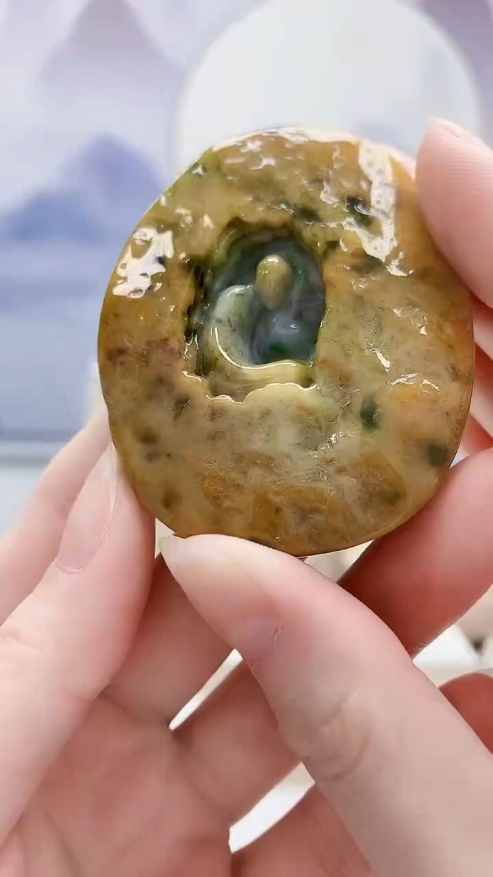 未镶嵌定制翡翠5160ry-毛货挂件4