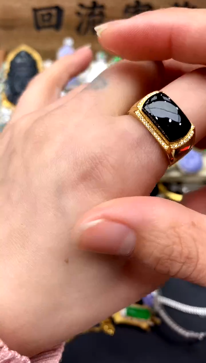 【闪购商品】翡翠戒指18K金镶嵌313-中国好珍宝