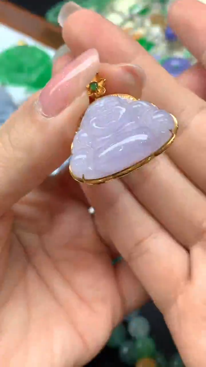 【闪购商品】翡翠颈饰18K金镶嵌307-天然翡翠
