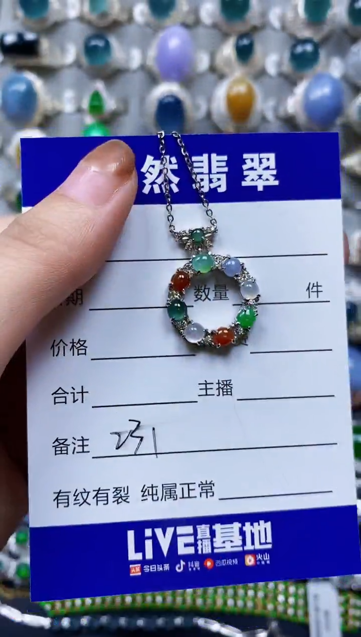 【闪购商品】翡翠颈饰银S925镶嵌0231