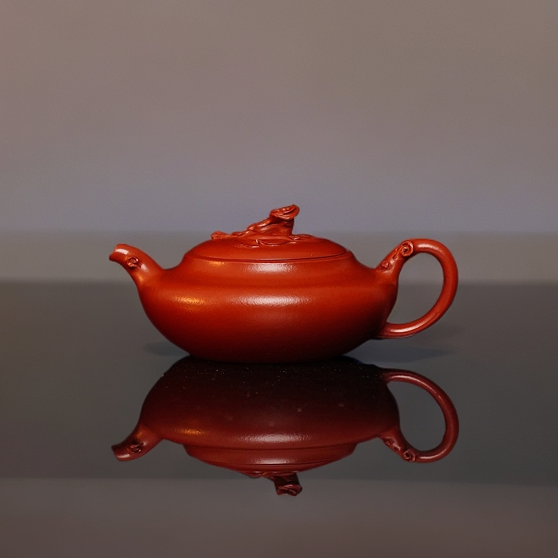 JCY-0163 季畅园 【舒韵】大红袍125cc紫砂壶家用茶具 宜兴紫砂壶