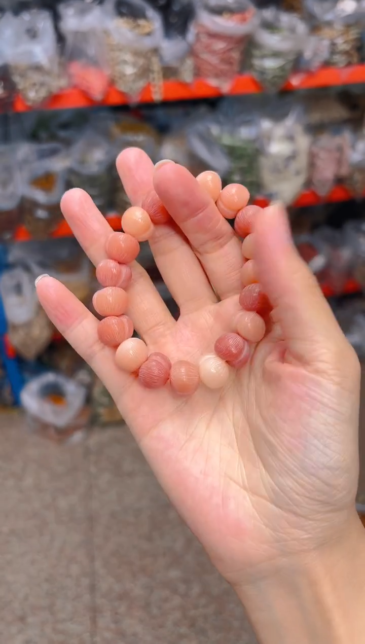 吊坠菩提根/象牙果粉色屁桃单圈