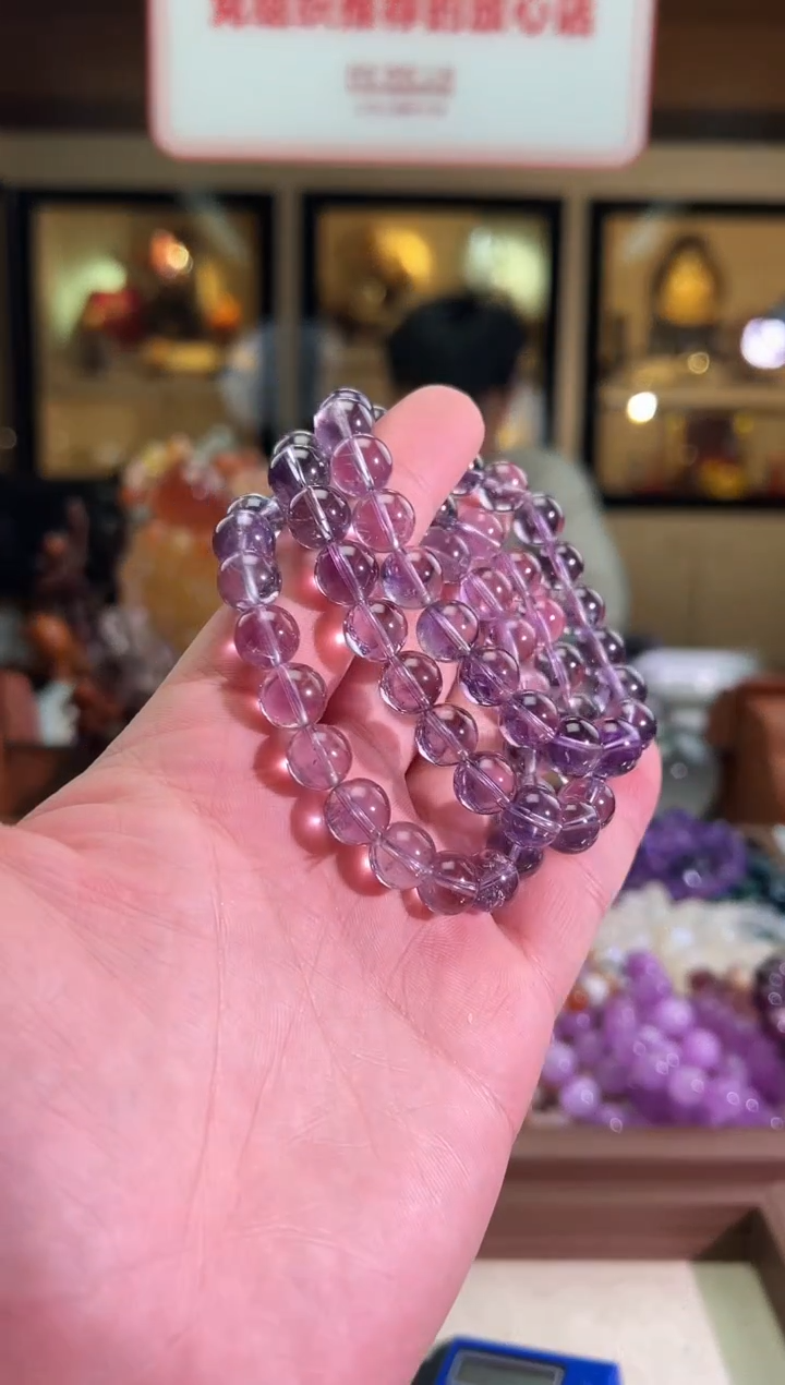 未镶嵌手链水晶10mm+巴西·紫水（多样性发一）