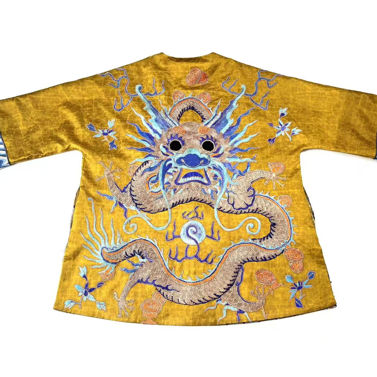 锦帛花衣刺绣对开圆领韩版外衣