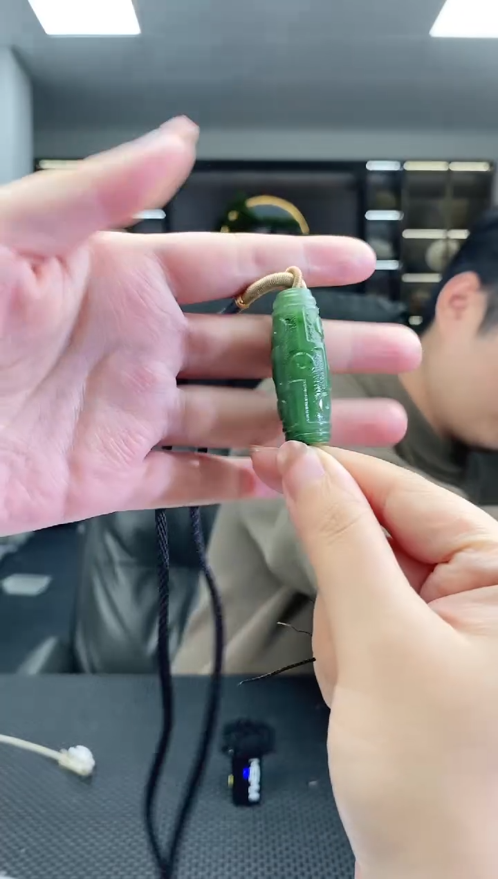 颈饰未镶嵌和田玉桶珠吊坠清货3