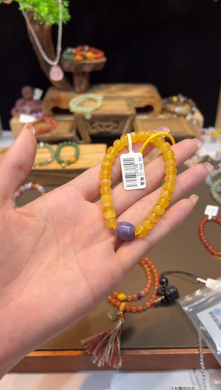 手链琥珀未镶嵌手饰@@E6938