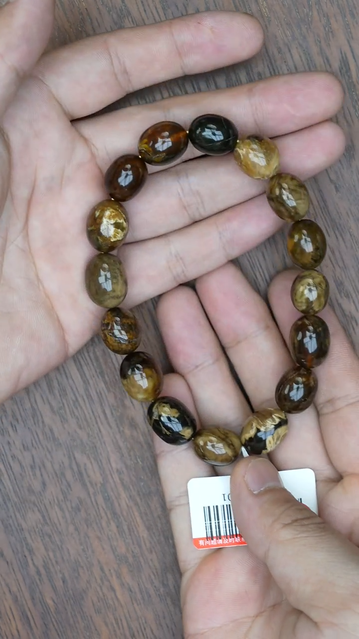 【闪购商品】琥珀裸石未镶嵌缅甸微瑕溶洞枣珠手串多样性发其一