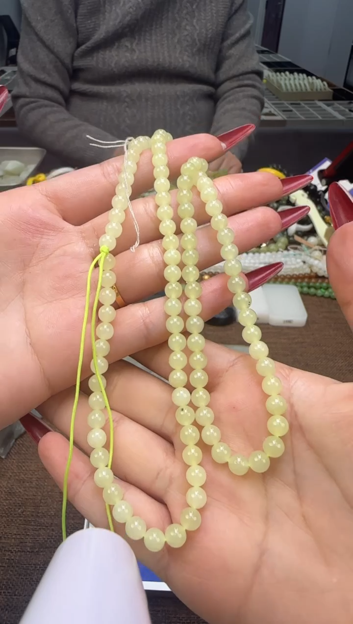 未镶嵌手链和田玉珠链