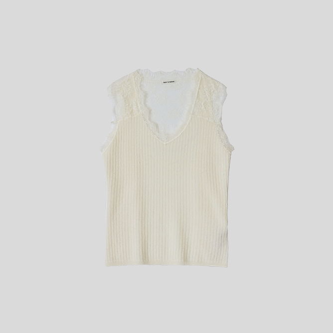 【维姐精选】RL 蕾丝拼接后背镂空背心A3F1255