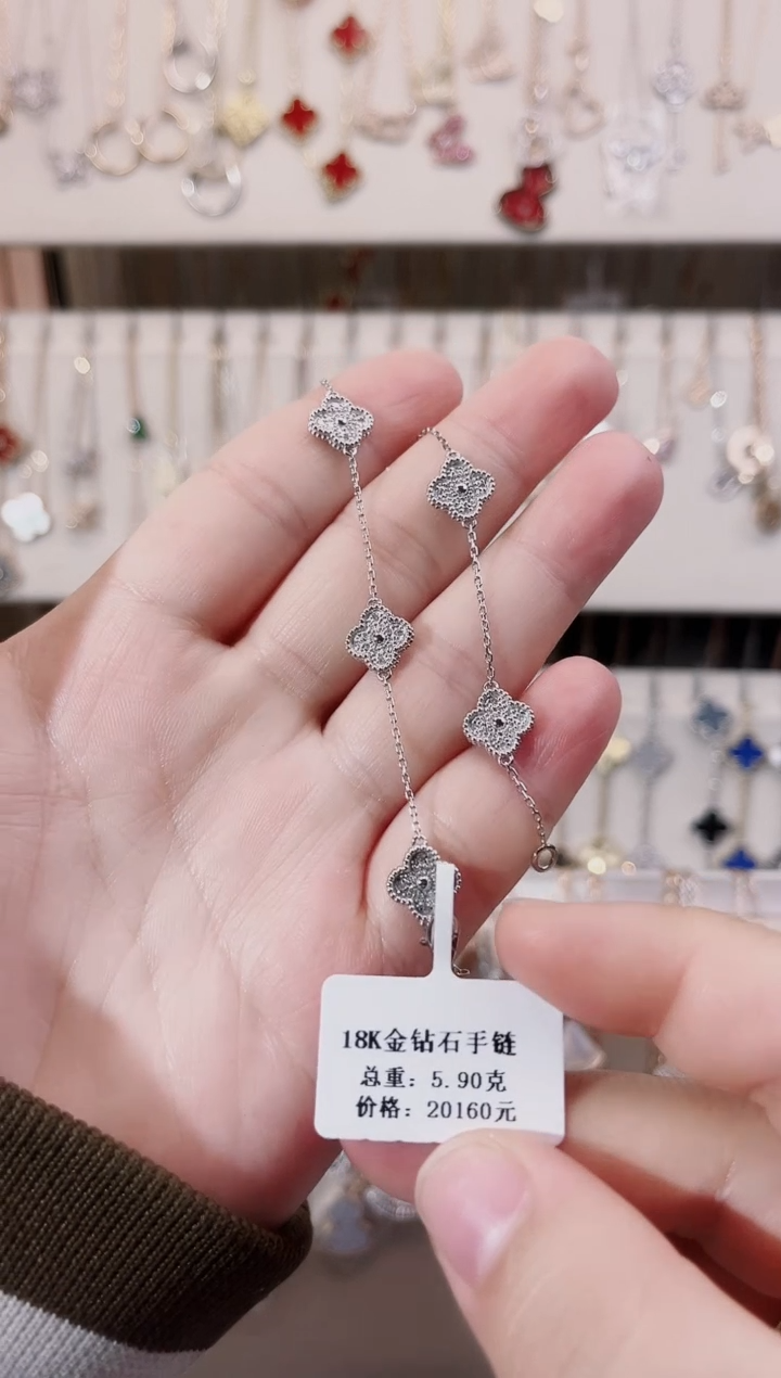 【闪购商品】钻石手链18K金镶嵌18K金镶嵌钻石 K白 