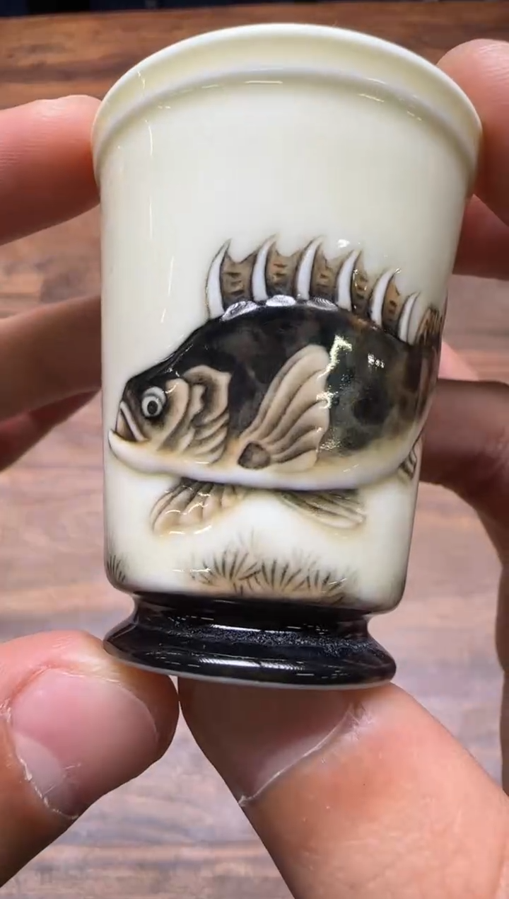 陶太初堂·张乐  鱼乐 岩茶杯（不挑）