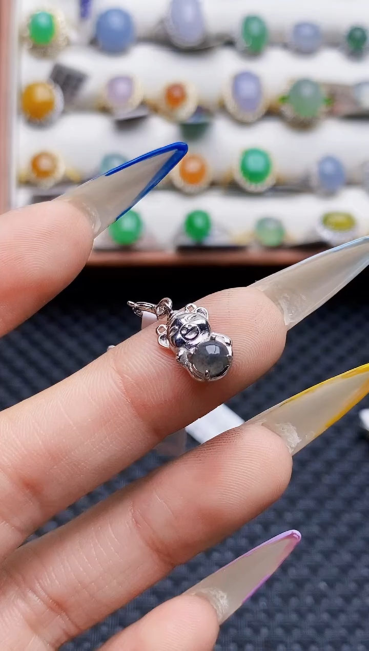 银S925镶嵌戒指翡翠1129