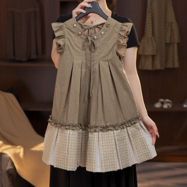 2505【C】夏季女童气质显瘦时尚宽松纯棉休闲小众新款连衣裙H25007