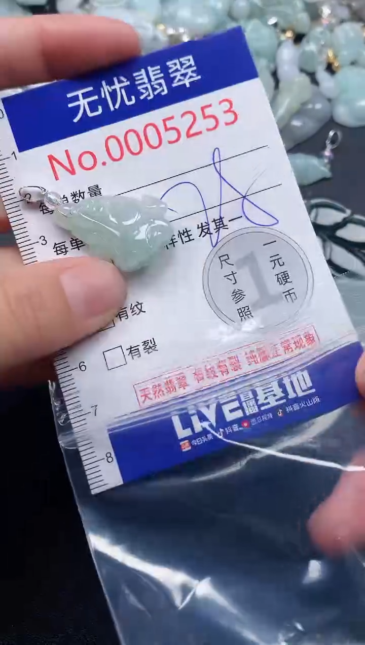 吊坠(不含链)未镶嵌翡翠5253