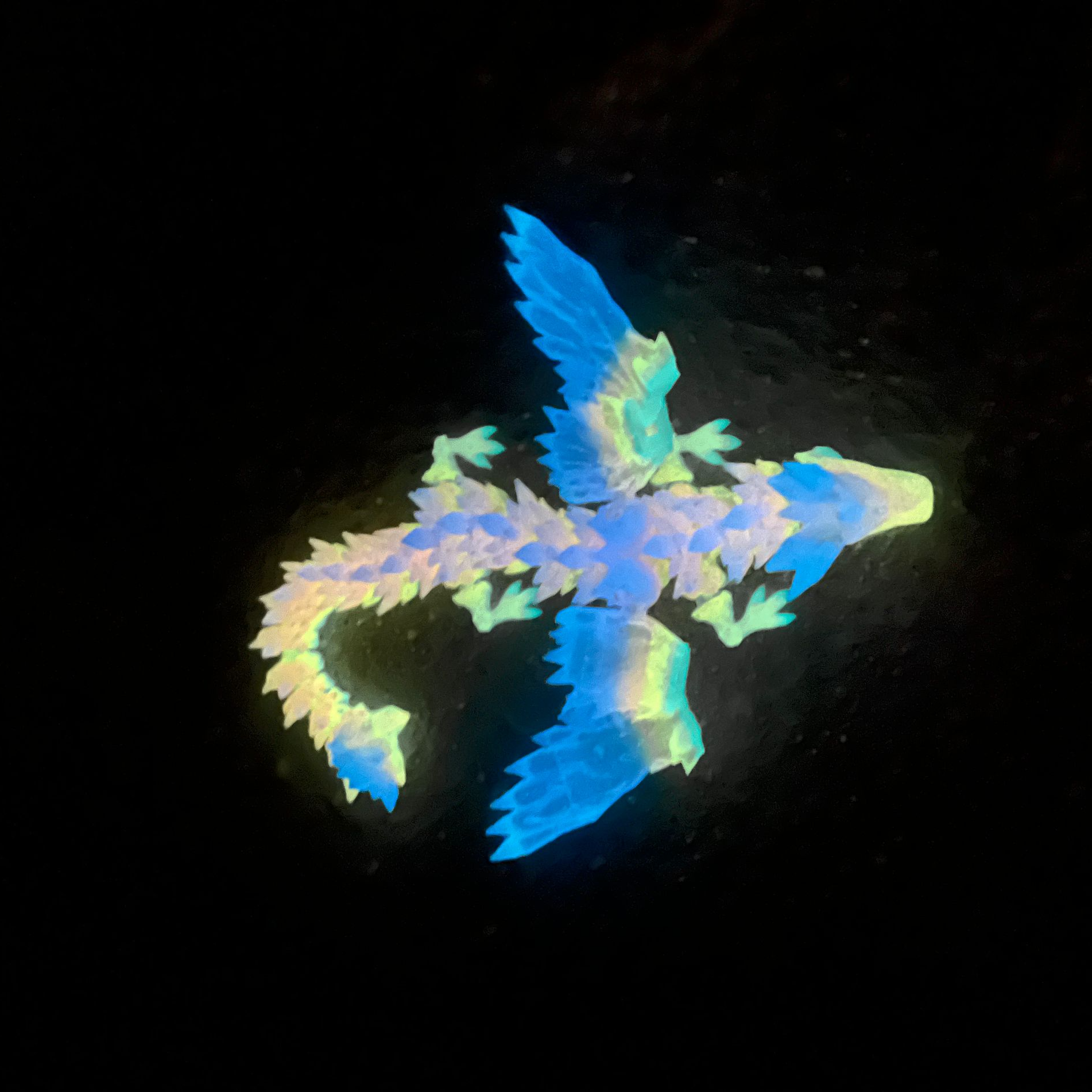 夜光款飞龙3D打印中国龙关节可动中国龙摆件造景饰品创意儿童玩具