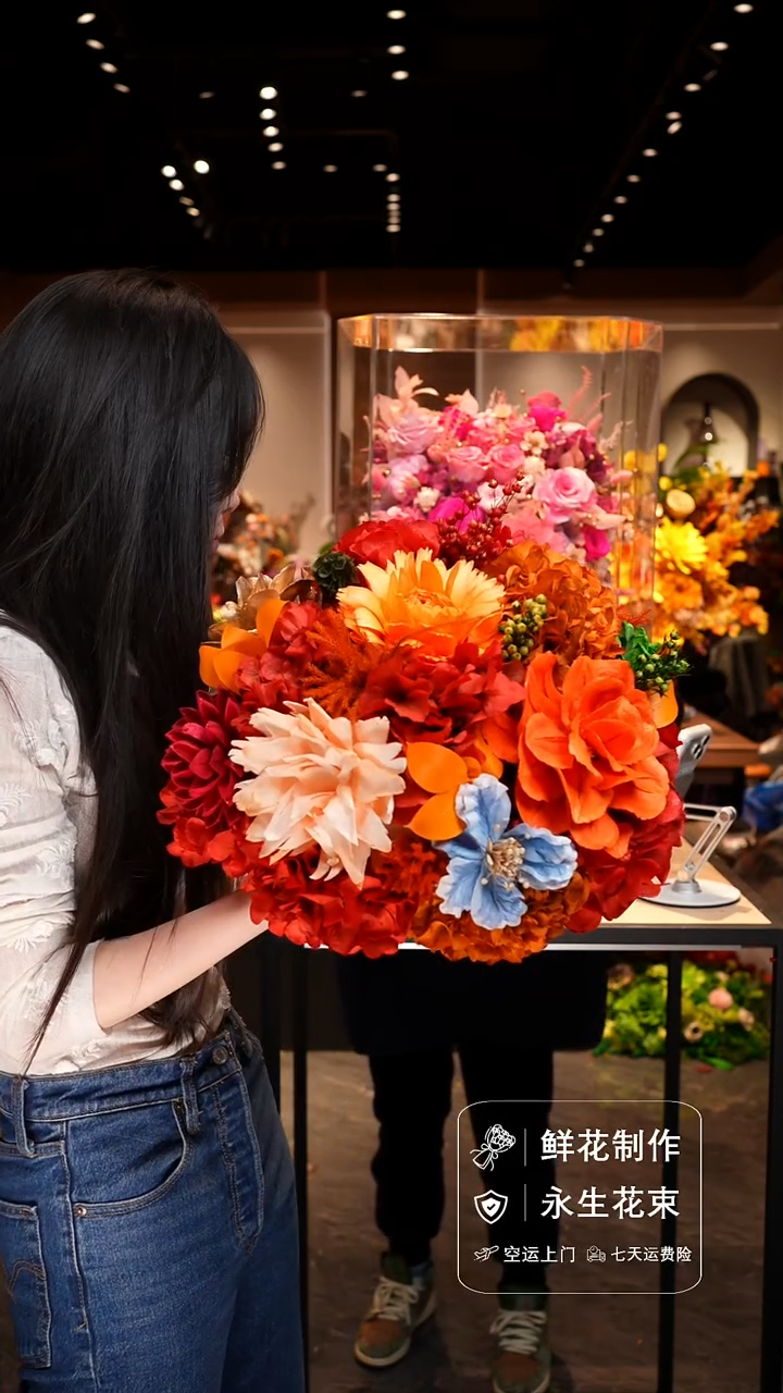 手工艺品琉璃手工花器花束空运包邮送货上门-以图片为准  