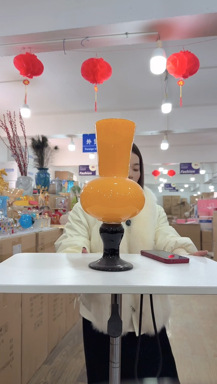 【闪购商品】琉璃迪喜花器-c-早