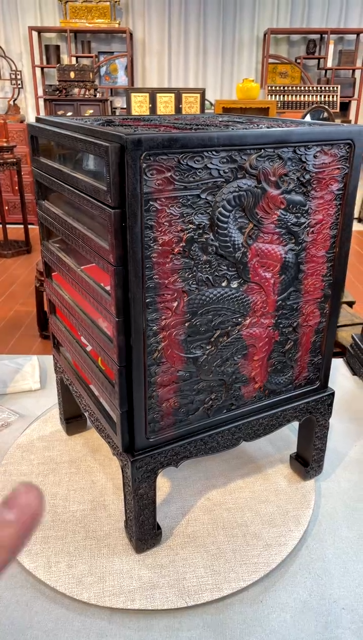 【闪购商品】红酸枝木类箱牙科柜