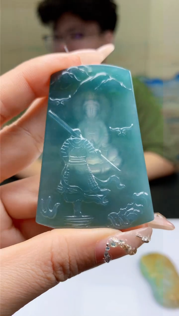 【闪购商品】定制翡翠未镶嵌4688ty-毛货挂件57