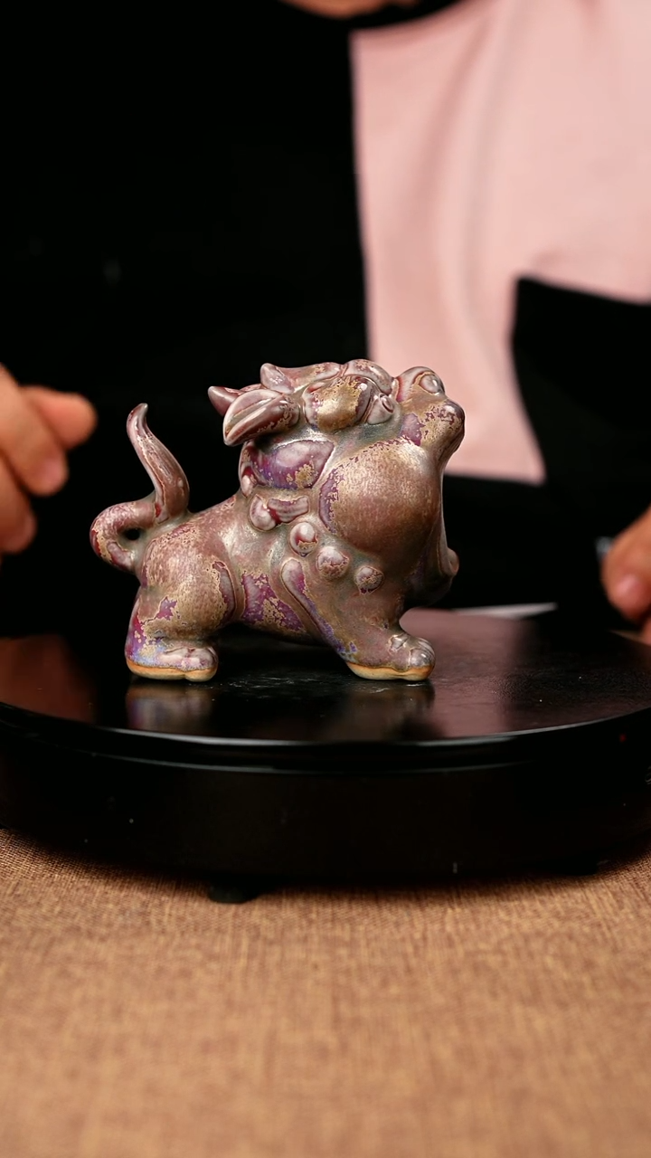 【闪购商品】779#牛彩霞一级品原矿钧瓷炉钧釉茶宠