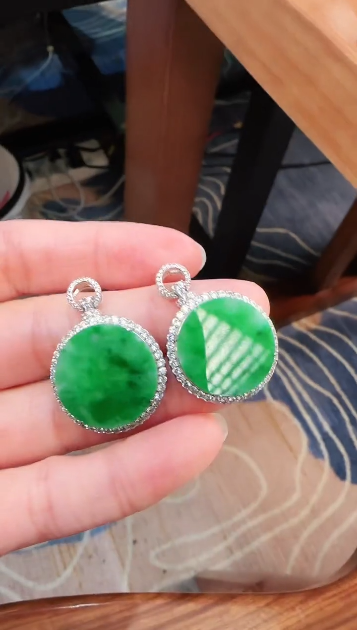 【闪购商品】翡翠颈饰银S925镶嵌吊坠/多样性发货一件