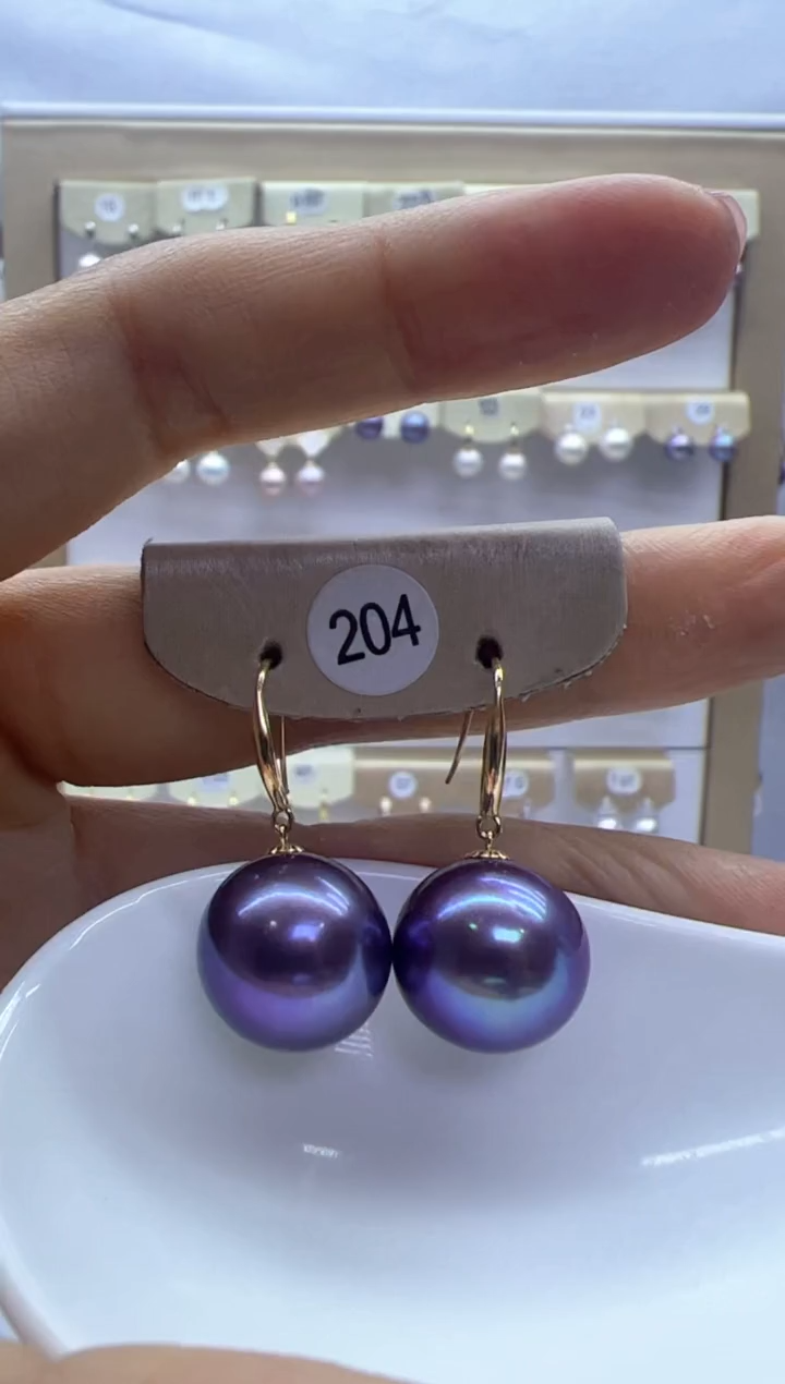 【闪购商品】淡水珍珠耳饰18K金镶嵌204