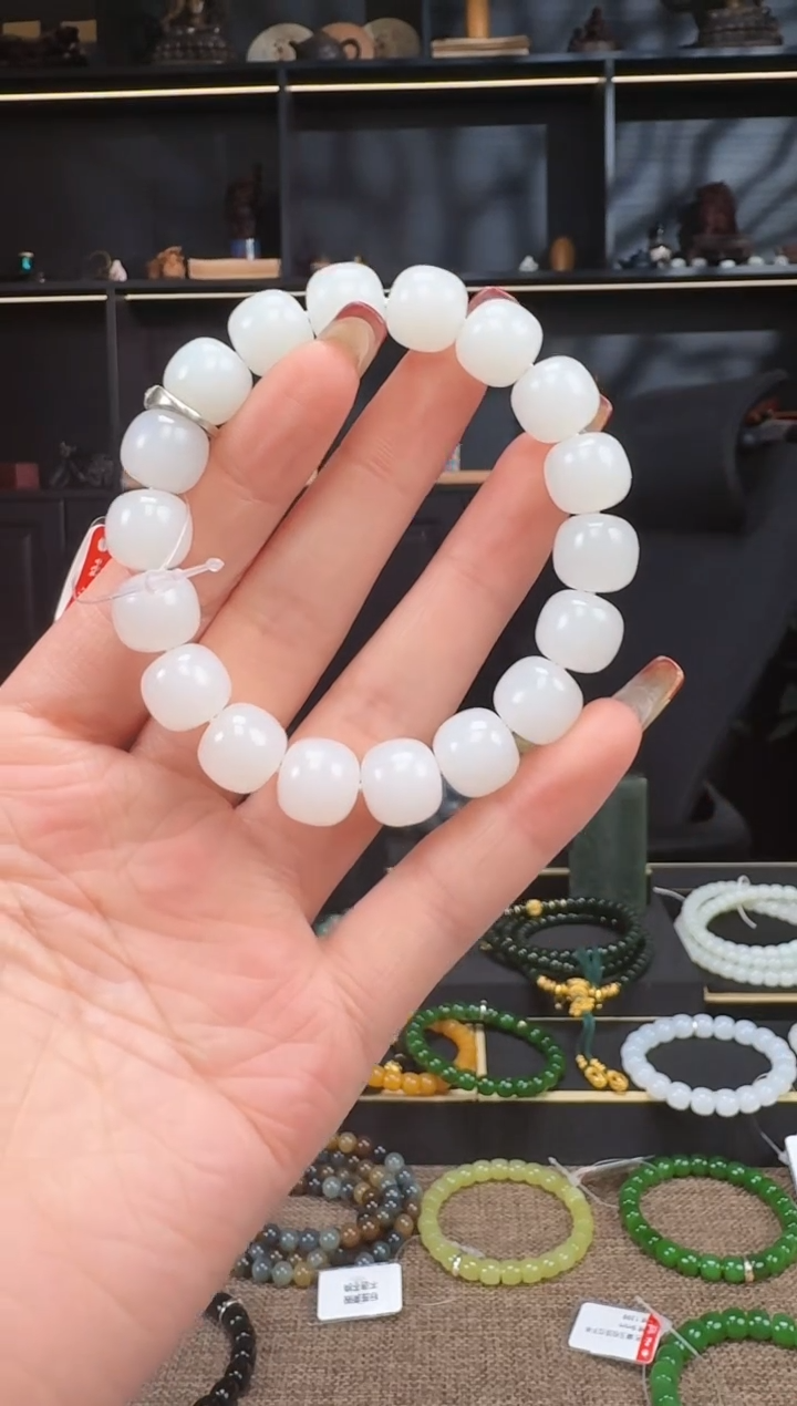 【闪购商品】和田玉1未镶嵌12mm金山老型手串