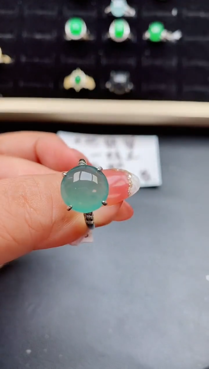 【闪购商品】翡翠戒指银S925镶嵌5080550