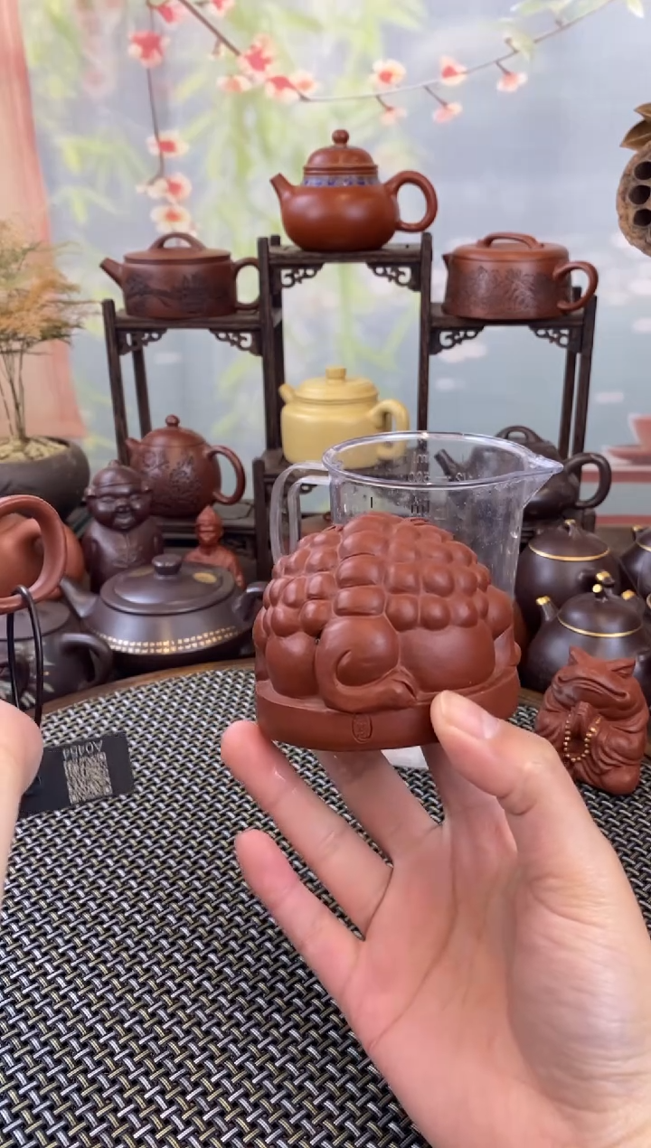 茶壶紫砂黄*尘刻绘小高瓢老鹰