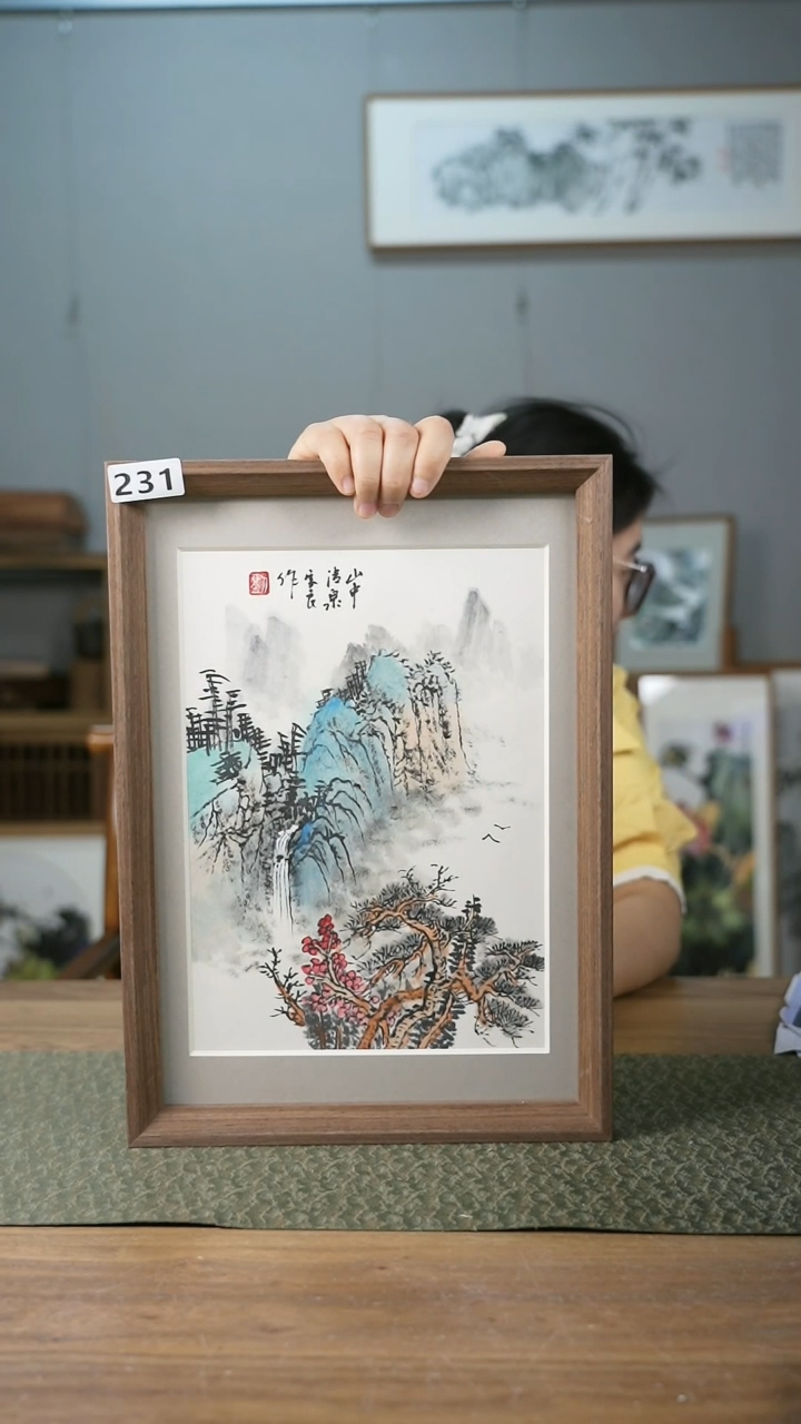 书法协会会员老师带框作品-