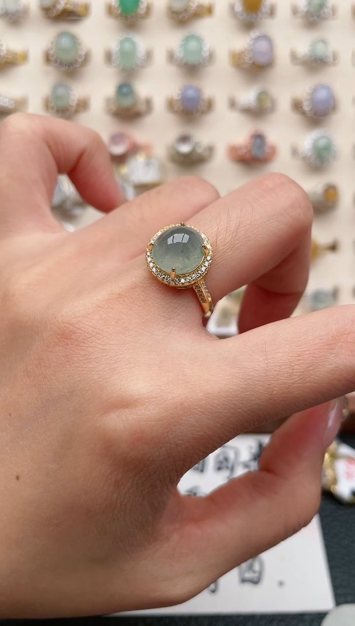 【闪购商品】翡翠戒指银S925镶嵌1111