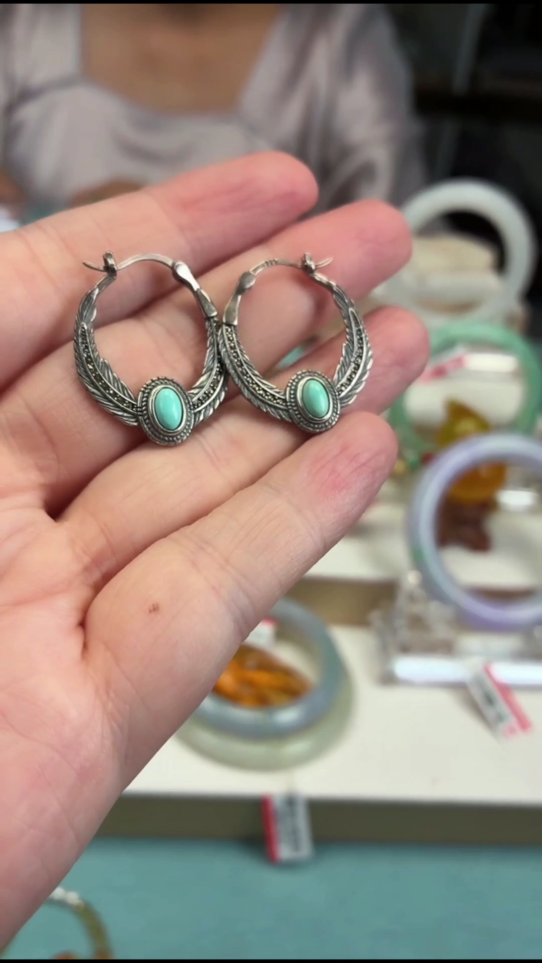 银S925镶嵌耳钉玛瑙/玉髓耳钩