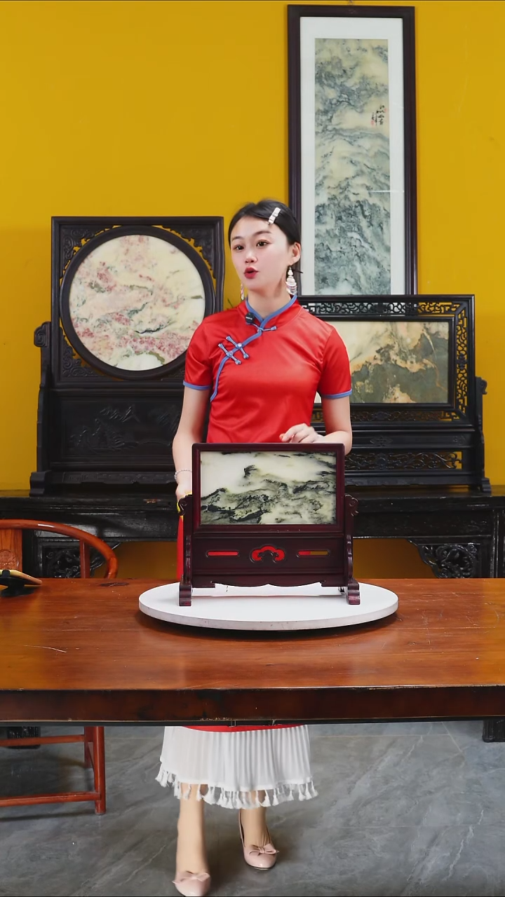 石材天然大理石画摆件