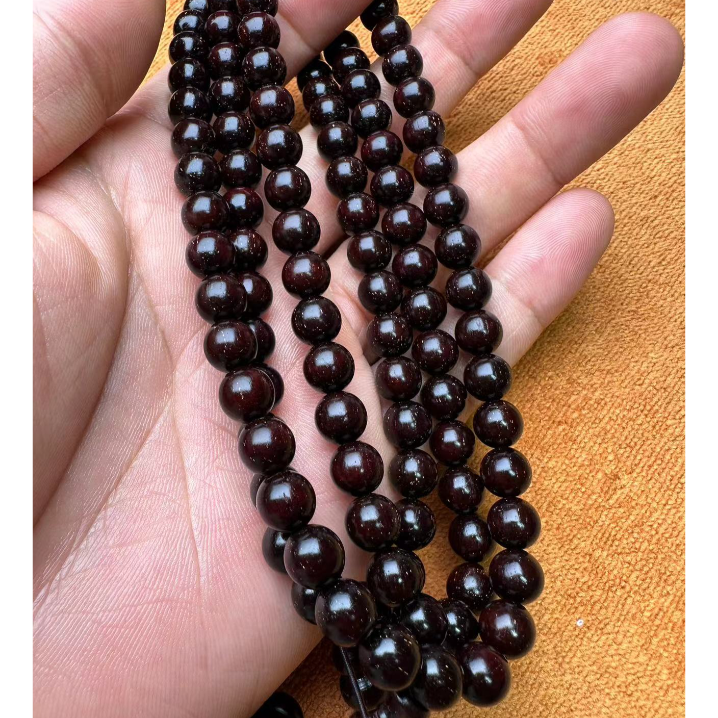 【上新了文玩优选】小叶紫檀8mm满天星圆珠多圈手串
