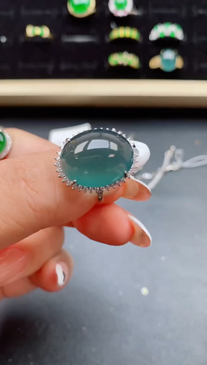 【闪购商品】翡翠戒指银S925镶嵌50850